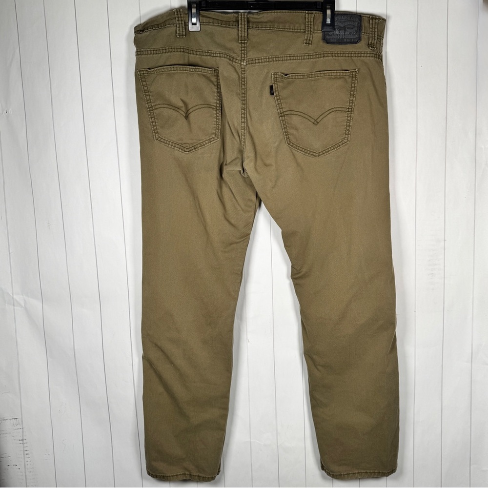 Levi's 569 Khaki Green Cotton Tapered Straight Jeans Black "R" Tab Men's 40x32